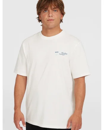 Tricou cu logo pe piept, Albastru lavanda/Alb murdar