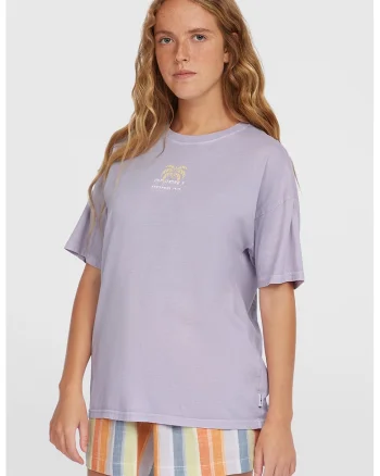 Tricou din bumbac cu maneci cazute, Lila