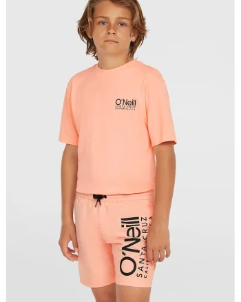Pantaloni scurti de baie cu snur, Negru/Roz pal