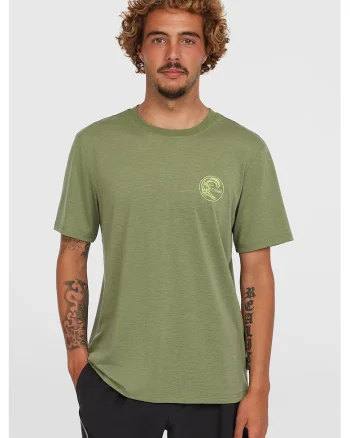 Tricou cu logo pe spate, Galben/Verde aquamarin
