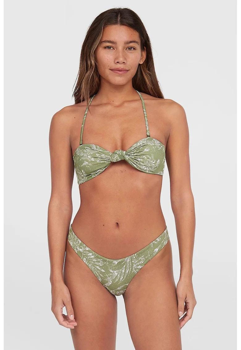 Costum de baie cu doua piese Matira, Alb/Verde sparanghel