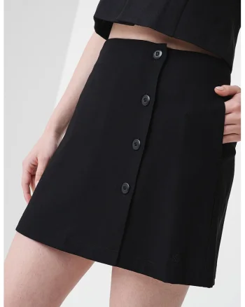 Fusta mini cu talie inalta, Negru