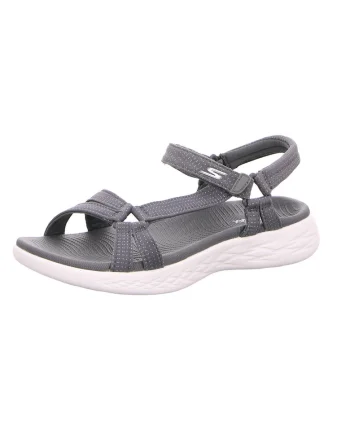 Sandale dama  ON-THE-GO 600 - BRILLIANCY, Material textil, Gri