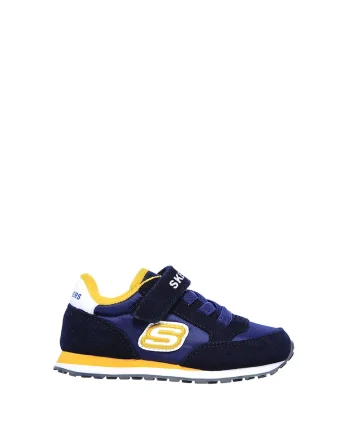 Pantofi sport cu velcro si garnituri din piele intoarsa Retro