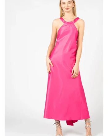 Rochie lunga cu aspect satinat, 38