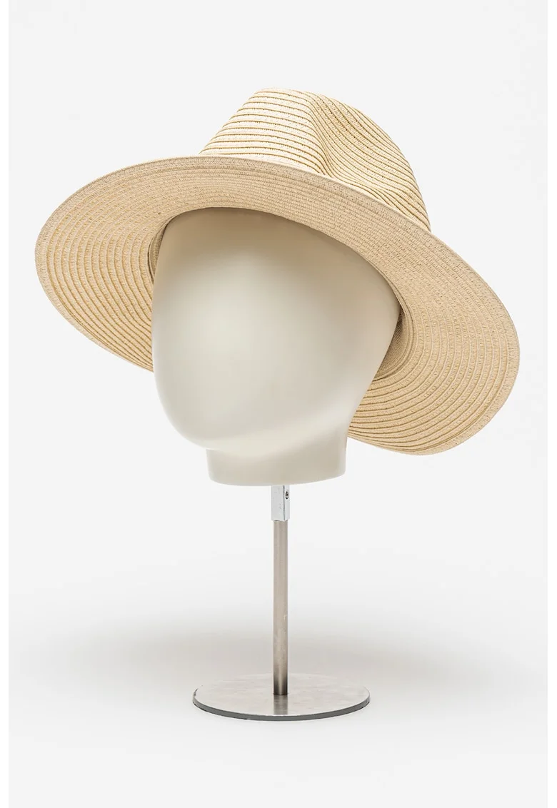 Palarie fedora de paie de hartie Aveloz, Galben pai
