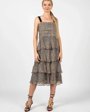 Rochie Midi cu animal print,