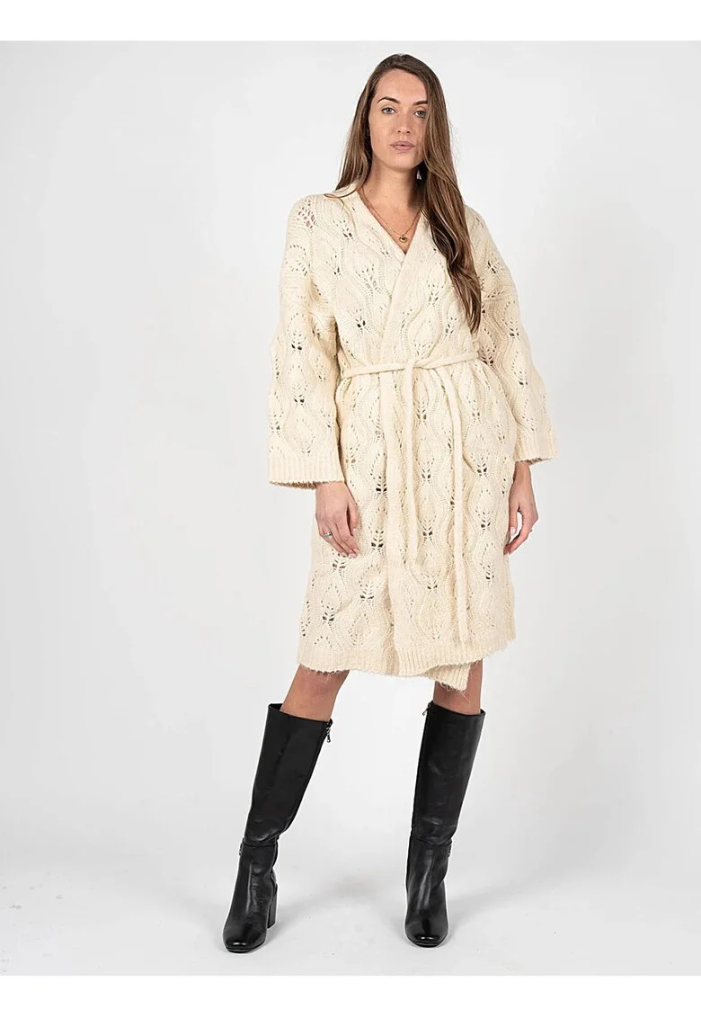 Cardigan kimono cu cordon,
