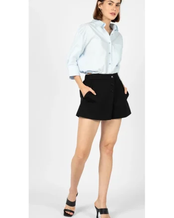 Pantaloni scurti cu talie inalta, 38