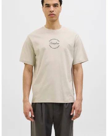 Tricou regular fit din bumbac cu imprimeu grafic pe partea din spate, Galben/Portocaliu persan/Grej