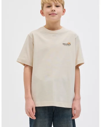 Tricou cu imprimeu si maneci cazute, Verde/Alb fildes/Galben