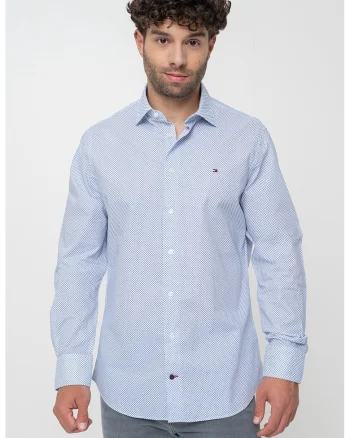 Camasa regular fit, Alb/Albastru royal