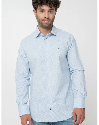 Camasa regular fit, Alb/Albastru glaciar