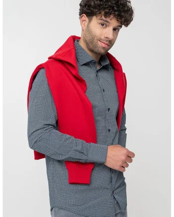 Camasa regular fit, Alb/Albastru ultramarin