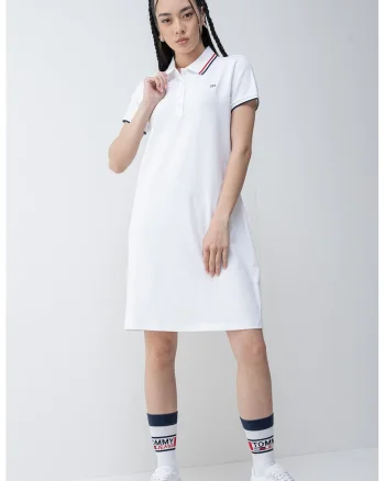 Rochie polo scurta, Alb