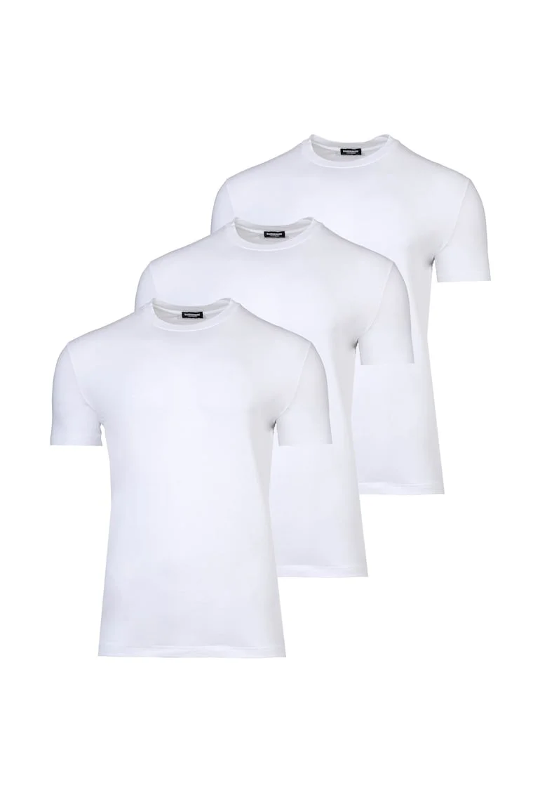 Set de tricouri cambrate - 3 piese, Alb