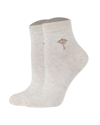 Set de sosete scurte Daily Glam - 2 perechi, Bej