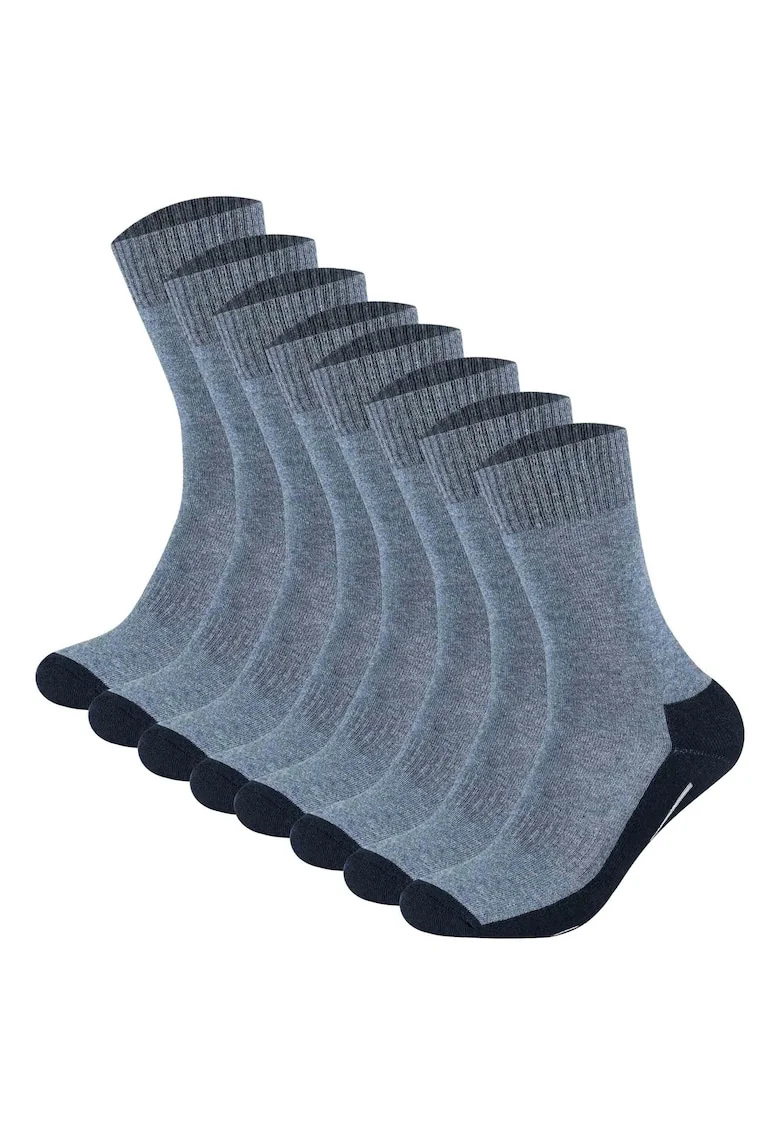 Set de sosete lungi unisex - 8 perechi, Albastru