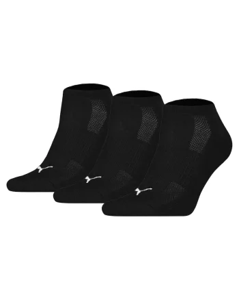 Set de sosete unisex pana la glezna cu detaliu logo - 3 perechi, Negru