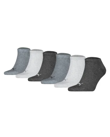 Set de sosete unisex pana la glezna - 6 perechi, Gri