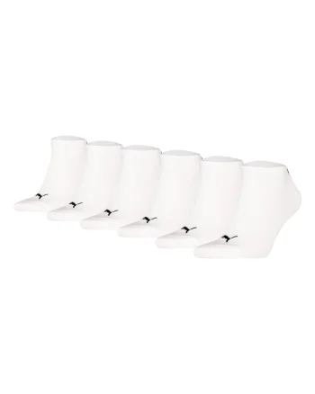 Set de sosete unisex pana la glezna - 6 perechi, Alb