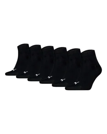 Set de sosete scurte unisex cu logo - 6 perechi, Negru
