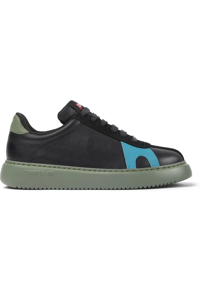 Pantofi sport de piele K21 Twins, Negru/Albastru electric