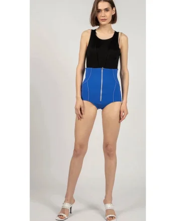 Pantaloni scurti cu talie inalta, 36