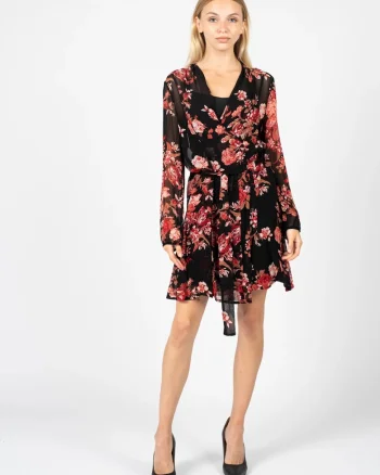Rochie evazata cu imprimeu floral, 34