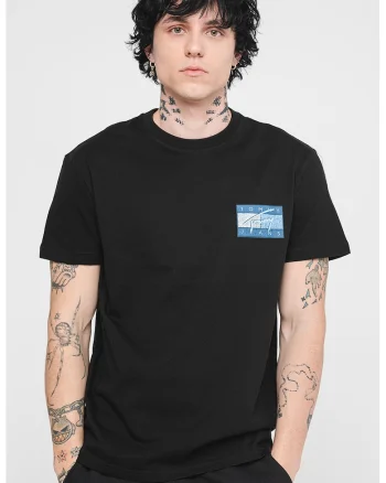 Tricou cu imprimeu logo, Negru