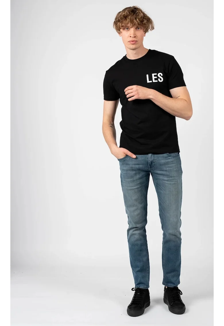 Tricou cu print logo, Negru