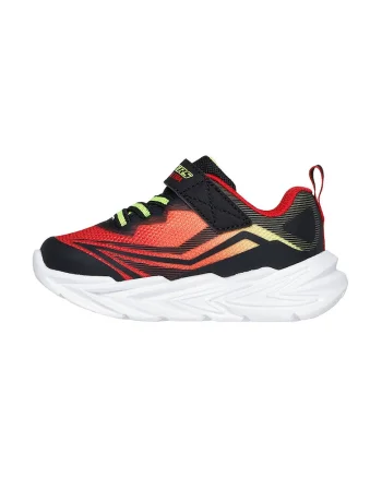 Pantofi sport de piele ecologica cu model grafic, Rosu/Negru