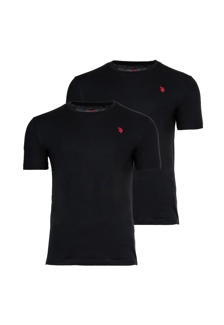 Set de tricouri slim fit - 2 piese, Negru