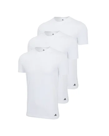 Set de tricouri cu logo - 3 piese, Alb