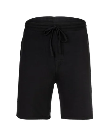 Pantaloni scurti din amestec de bumbac cu snur, Negru