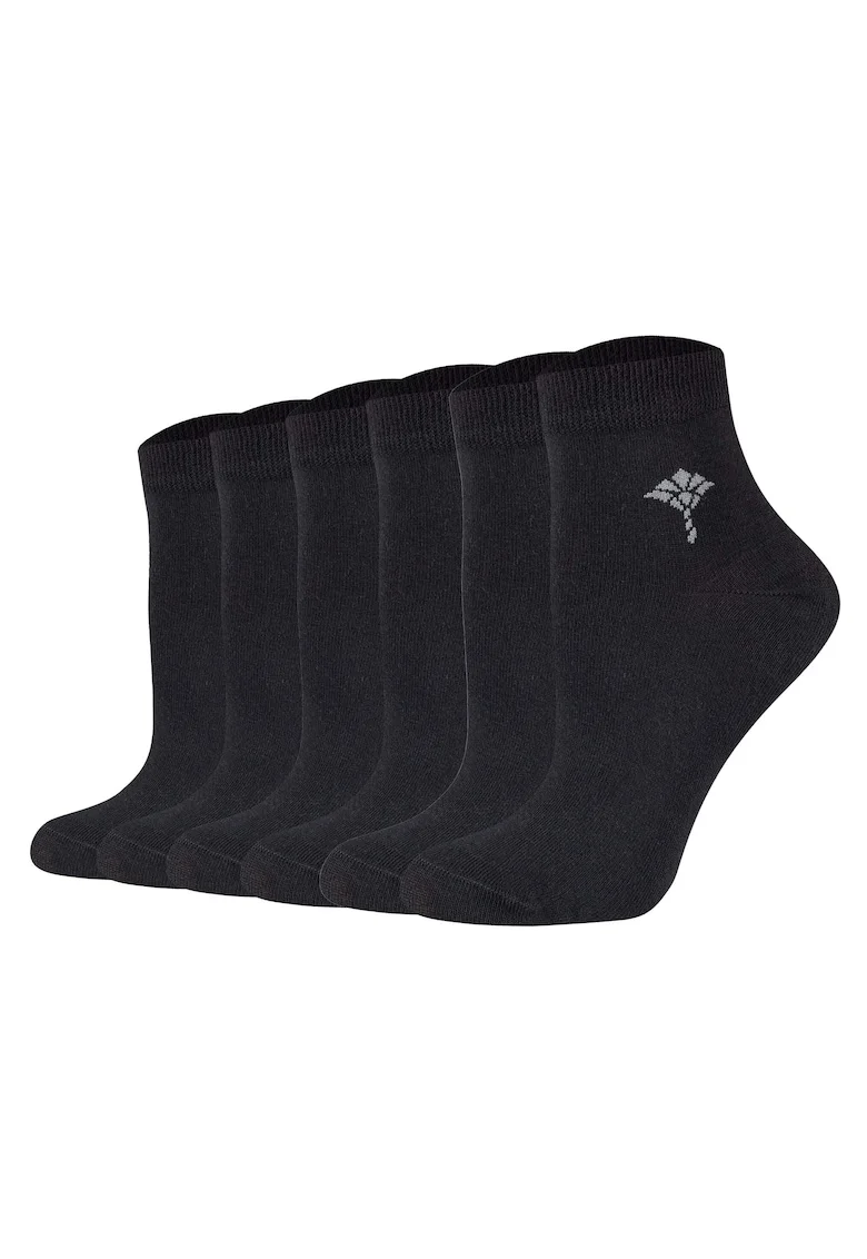 Set de sosete scurte din amestec de bumbac - 6 perechi, Negru