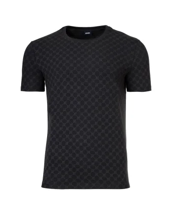 Tricou regular fit cu decolteu rotund, Negru