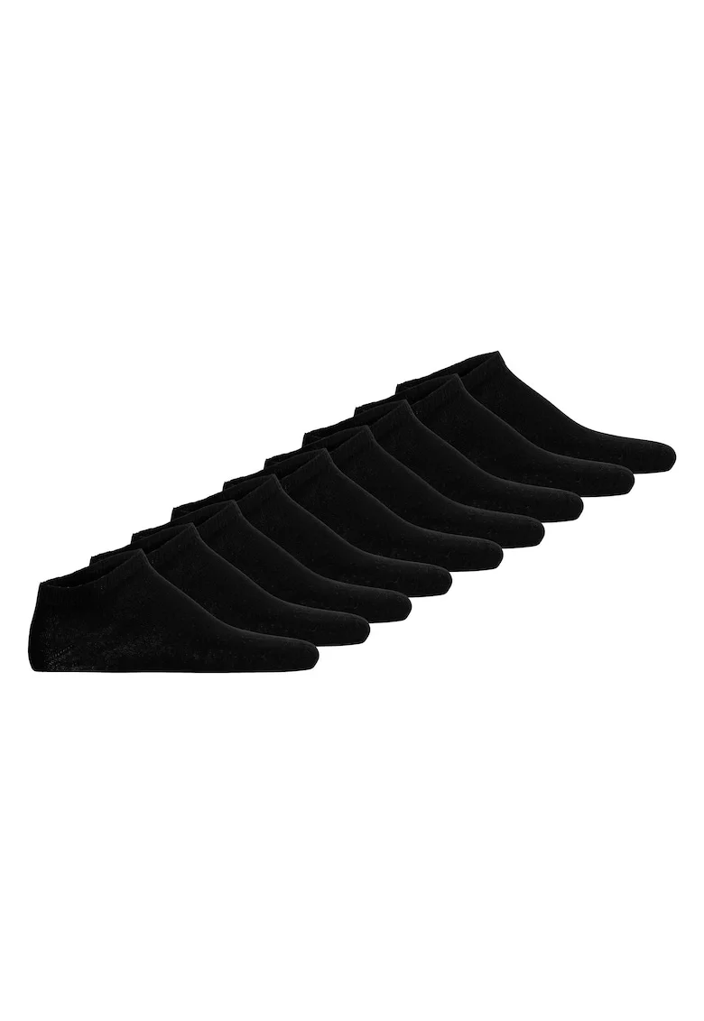 Set de sosete unisex din amestec de bumbac - 9 perechi, Negru