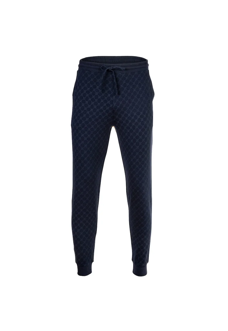 Pantaloni sport in carouri cu snur, Albastru