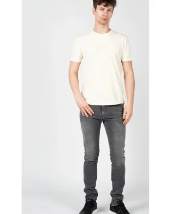 Tricou cu detaliu logo, Bej
