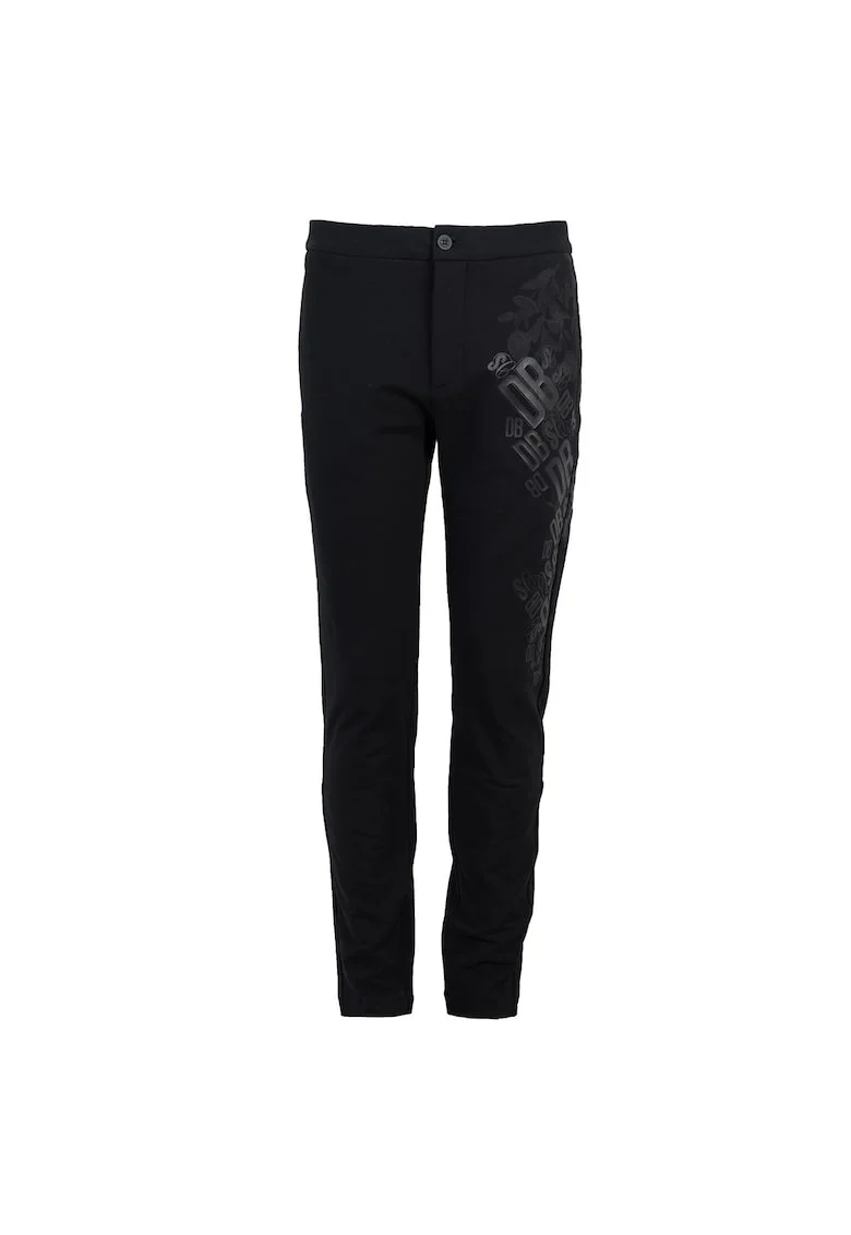 Pantaloni conici cu imprimeu logo,