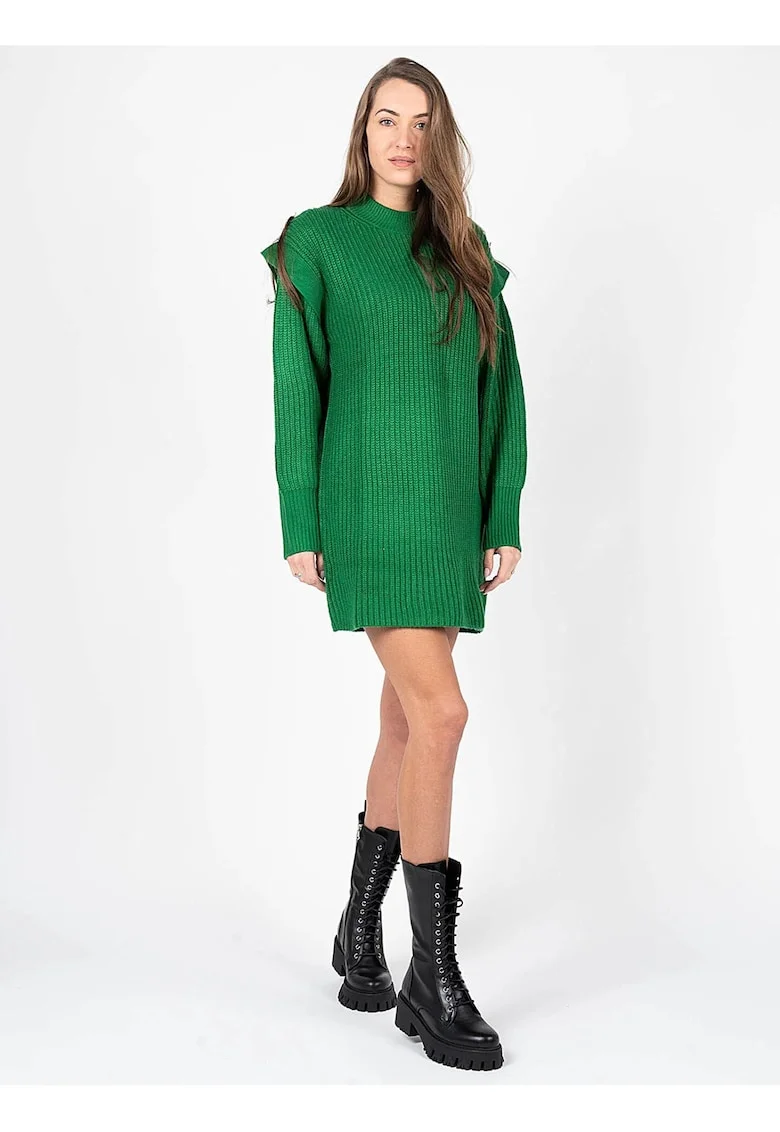 Rochie pulovar cu umeri cazuti,