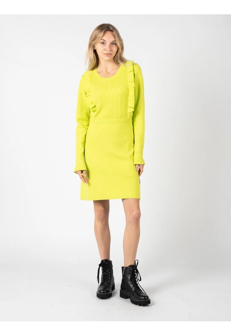 Rochie midi cu decolteu rotund,