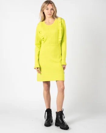 Rochie midi cu decolteu rotund,