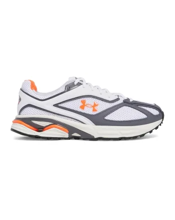 Pantofi cu insertii din piele HOVR Apparition, Alb/Gri/Portocaliu mandarina