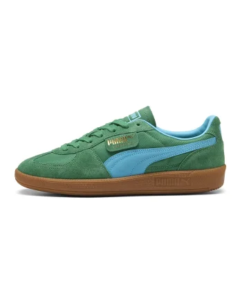 Pantofi sport din piele intoarsa cu garnituri din material textil, Verde/Albastru