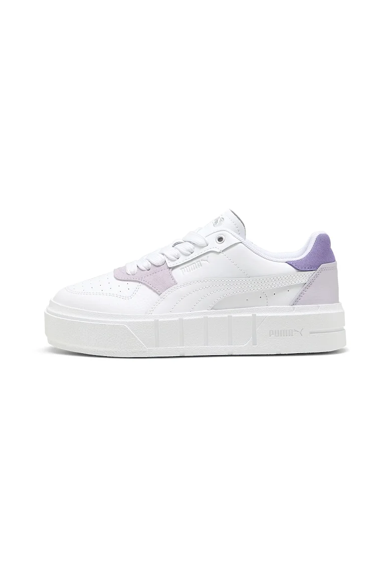 Pantofi sport din piele Cali Court Match, Alb/Lila