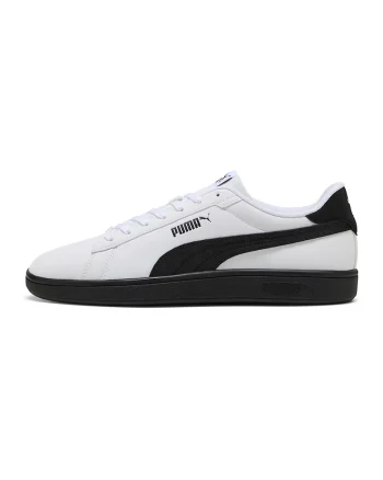 Pantofi sport de piele ecologica, Alb/Negru