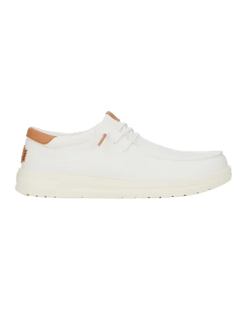 Mocasini din material textil cu sireturi, Alb