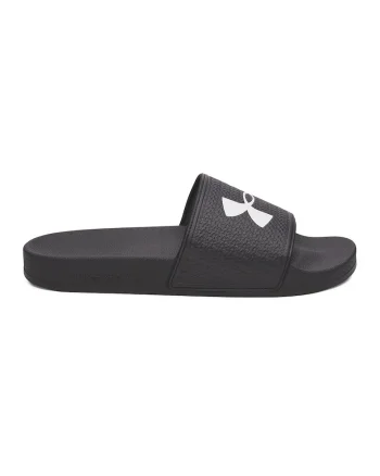 Papuci cu logo ARMR, Negru/Alb optic